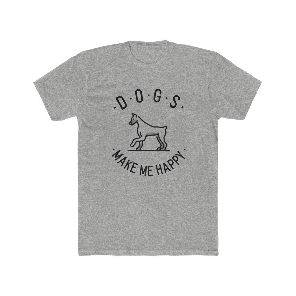 Dogs Make Me Happy Fitted Tee